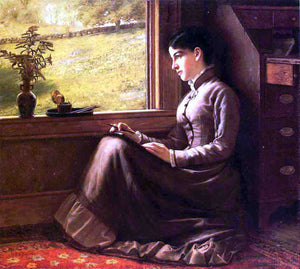  John George Brown Woman Seated at Window - Art Print