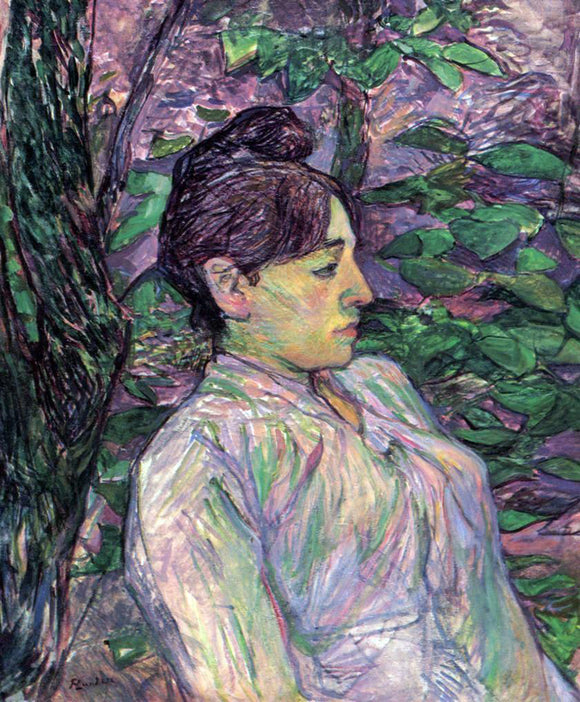  Henri De Toulouse-Lautrec Woman Seated in a Garden - Art Print