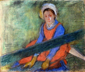  Edgar Degas Woman Seated on a Bench - Art Print