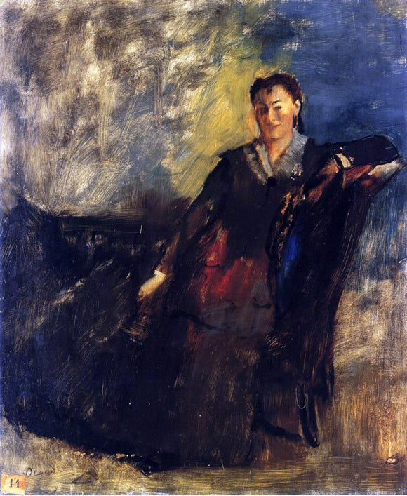  Edgar Degas Woman Seated on a Canape - Art Print