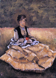  Gustave Caillebotte Woman Seated on the Grass (fragment) - Art Print