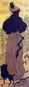  Paul Ranson Woman Standing at a Balustrade with a Poodle - Art Print