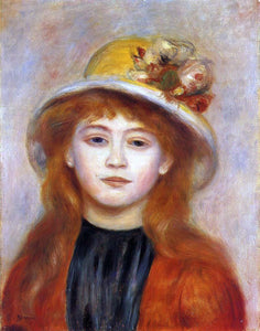  Pierre Auguste Renoir Woman Wearing a Hat - Art Print