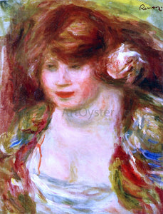  Pierre Auguste Renoir Woman Wearing a Rose - Andree - Art Print
