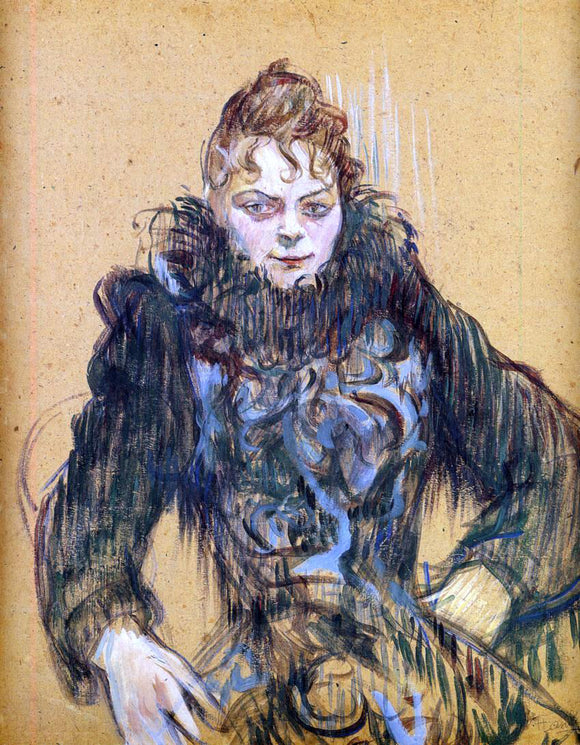  Henri De Toulouse-Lautrec Woman with a Black Boa - Art Print