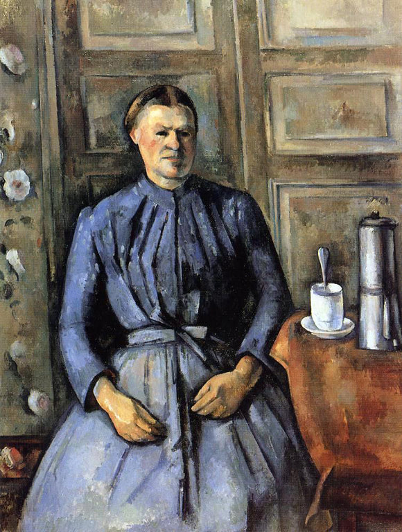  Paul Cezanne Woman with a Coffeepot - Art Print