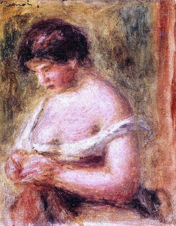  Pierre Auguste Renoir Woman with a Corset - Art Print