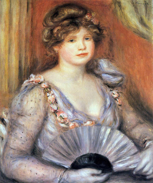  Pierre Auguste Renoir Woman with a Fan - Art Print