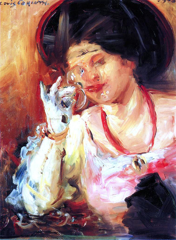  Lovis Corinth Woman with a Glass of Wine - Art Print
