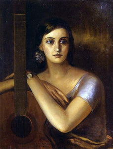  Julio Romero De Torres Woman with a Guitar - Art Print