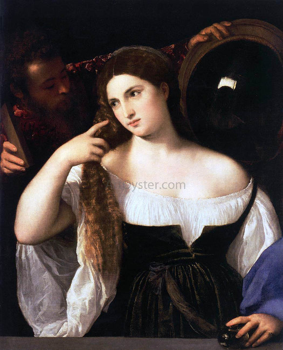  Titian Woman with a Mirror - Art Print