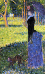  Georges Seurat A Woman with a Monkey - Art Print