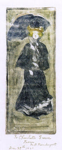 Maurice Prendergast Woman with a Parasol - Art Print