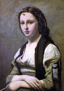  Jean-Baptiste-Camille Corot Woman with a Pearl - Art Print