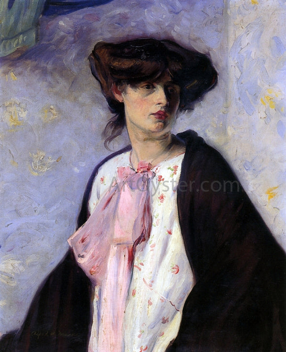  Alfred Henry Maurer Woman with a Pink Bow - Art Print