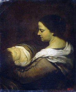  Juan Bautista Martinez Del Mazo Woman with a Sleeping Child - Art Print
