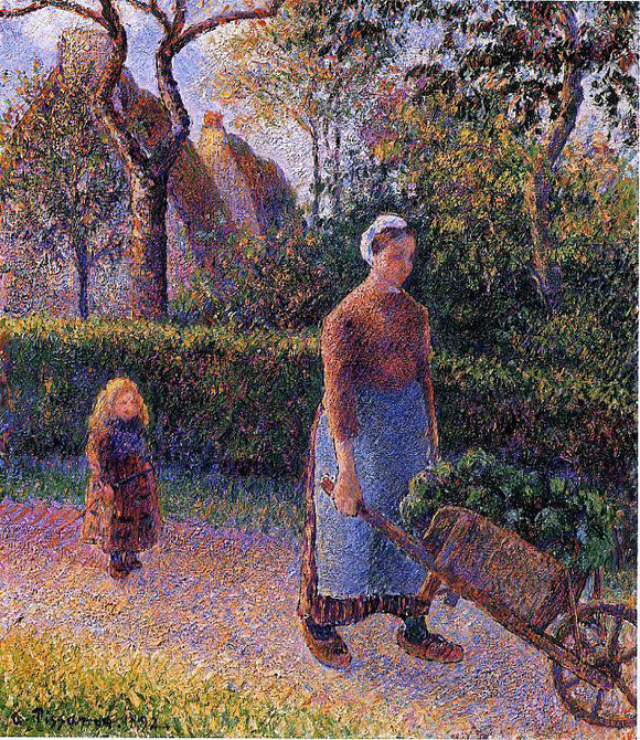  Camille Pissarro Woman with a Wheelbarrow - Art Print