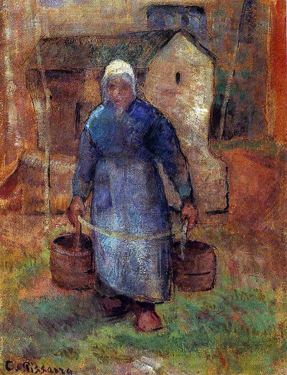  Camille Pissarro Woman with Buckets - Art Print