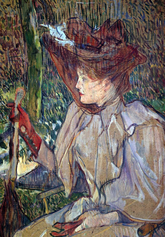 Henri De Toulouse-Lautrec Woman with Gloves (also known as Honorine Platzer) - Art Print