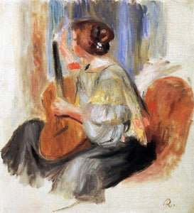  Pierre Auguste Renoir Woman with Guitar - Art Print