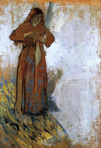  Edgar Degas Woman with Loose Red Hair - Art Print