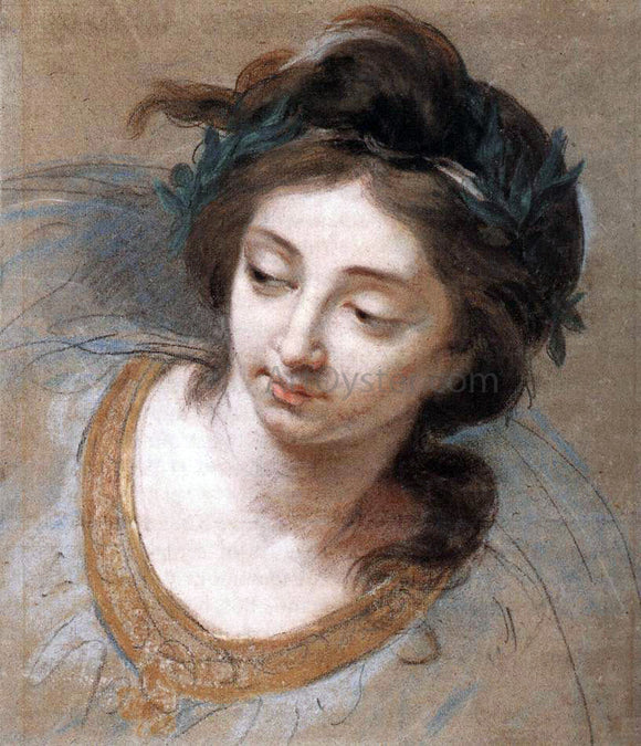 Elisabeth Louise Vigee-Le Brun Woman's Head - Art Print