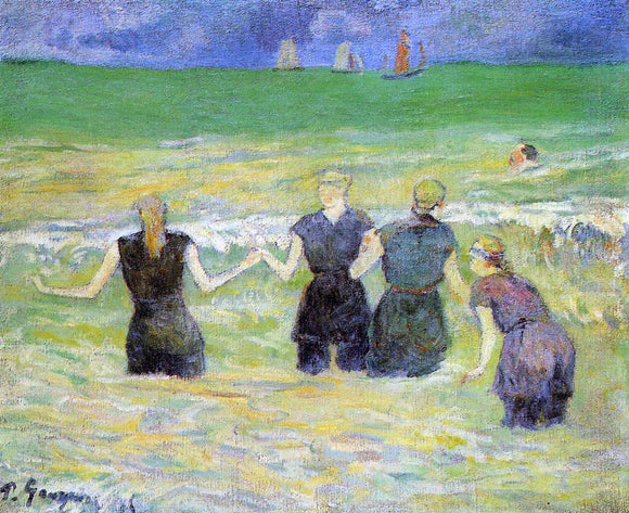  Paul Gauguin Women Bathing, Dieppe - Art Print