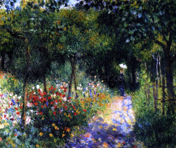  Pierre Auguste Renoir A Women in a Garden - Art Print