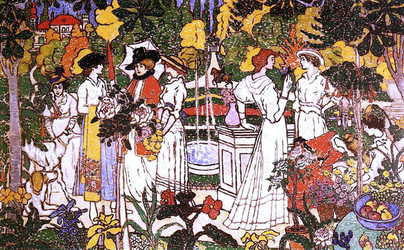  Jozsef Rippl-Ronai Women in a Garden - Art Print