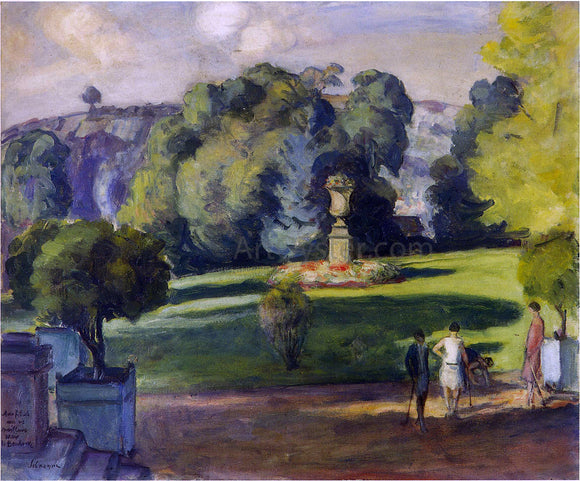  Henri Lebasque Women in the Gardens at St Cloud - Art Print