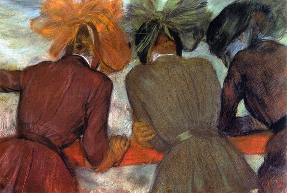  Edgar Degas Women Leaning on a Railing - Art Print