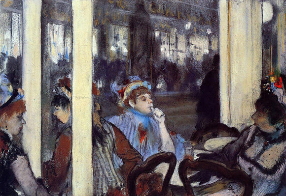  Edgar Degas Women on a Cafe Terrace in the Evening - Art Print