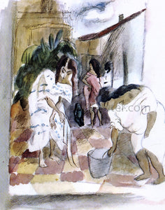  Jules Pascin Women Washing the Floor - Art Print