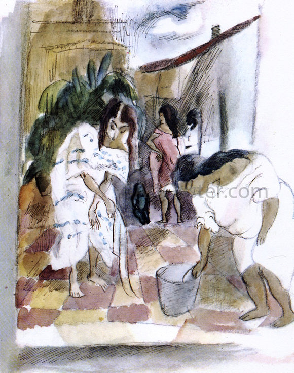  Jules Pascin Women Washing the Floor - Art Print