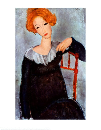  Amedeo Modigliani Women with Red Hair - Art Print