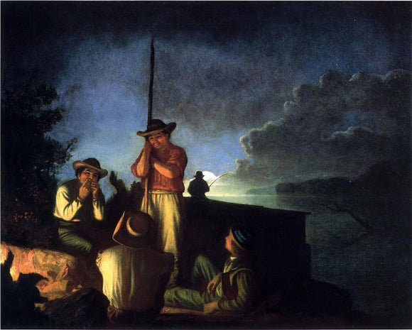  George Caleb Bingham Wood-Boatmen on a River - Art Print