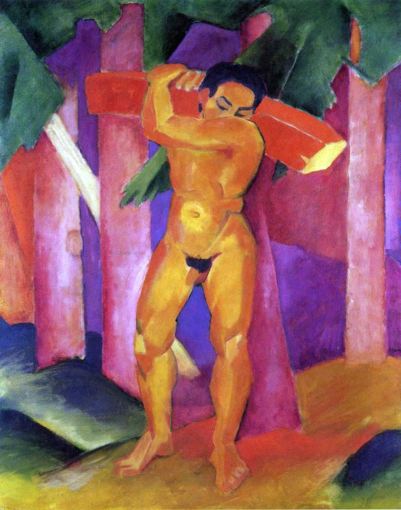  Franz Marc Woodcutter - Art Print