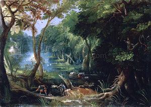  Frederik Van Valkenborch Wooded River Landscape - Art Print