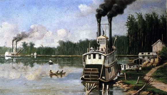  William Aiken Walker Wooding up on the Bayou - Art Print
