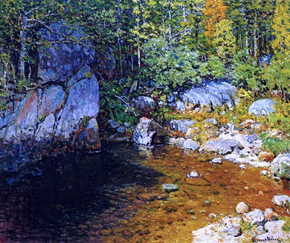 John Joseph Enneking Woodland Pool, Newry, Maine - Art Print