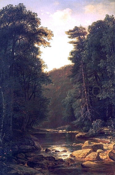  George Hetzel Woodland Stream - Art Print