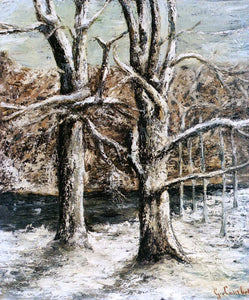  Gustave Courbet Woods in the Snow - Art Print