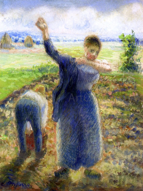  Camille Pissarro Workers in the Fields - Art Print