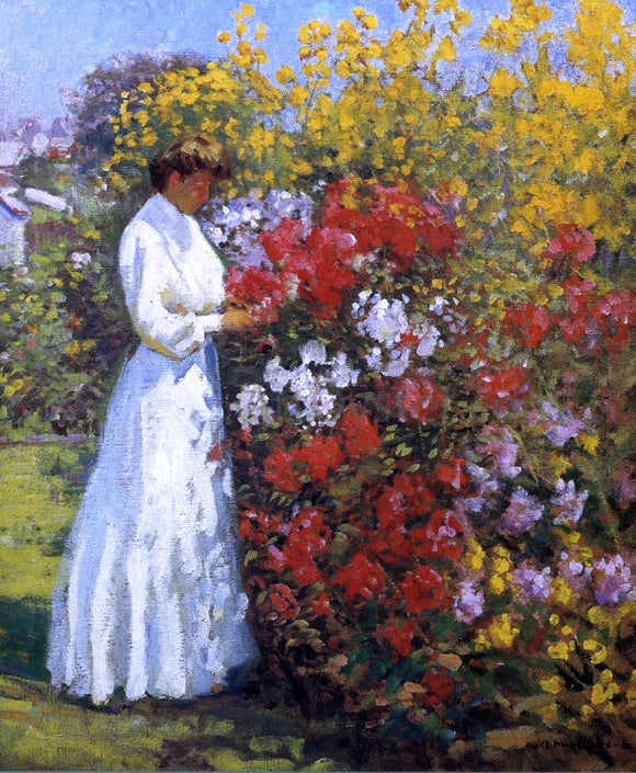  Arthur Merton Hazard Working in the Garden - Art Print