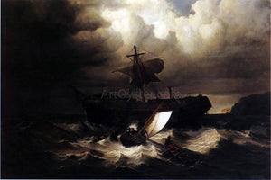  William Bradford Wreck of an Immigrant Ship off the Cost of New England - Art Print