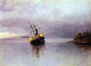  Albert Bierstadt Wreck of the 'Ancon' in Loring Bay, Alaska - Art Print