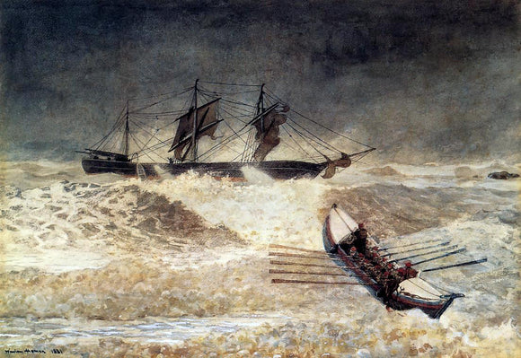  Winslow Homer Wreck of the Iron Crown - Art Print