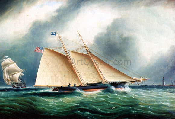  James E Buttersworth Yacht Daundless in a Full Breeze - Art Print