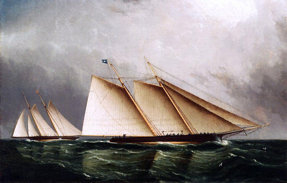  James E Buttersworth Yacht 'Dauntless' Racing Toward Victory - Art Print