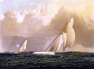  James E Buttersworth Yacht Race in New York Harbor - Art Print